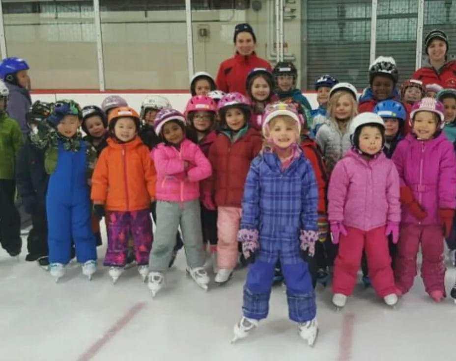 a group of children in ice