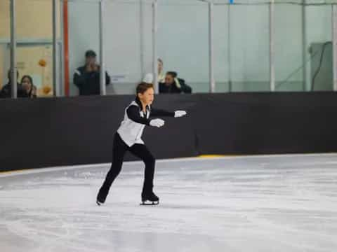 a person ice skating