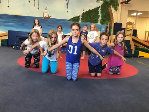 a group of children posing for a photo