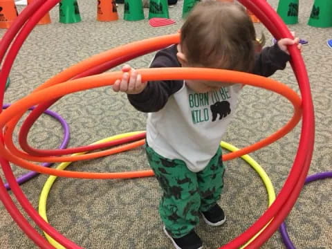 a child playing with a toy