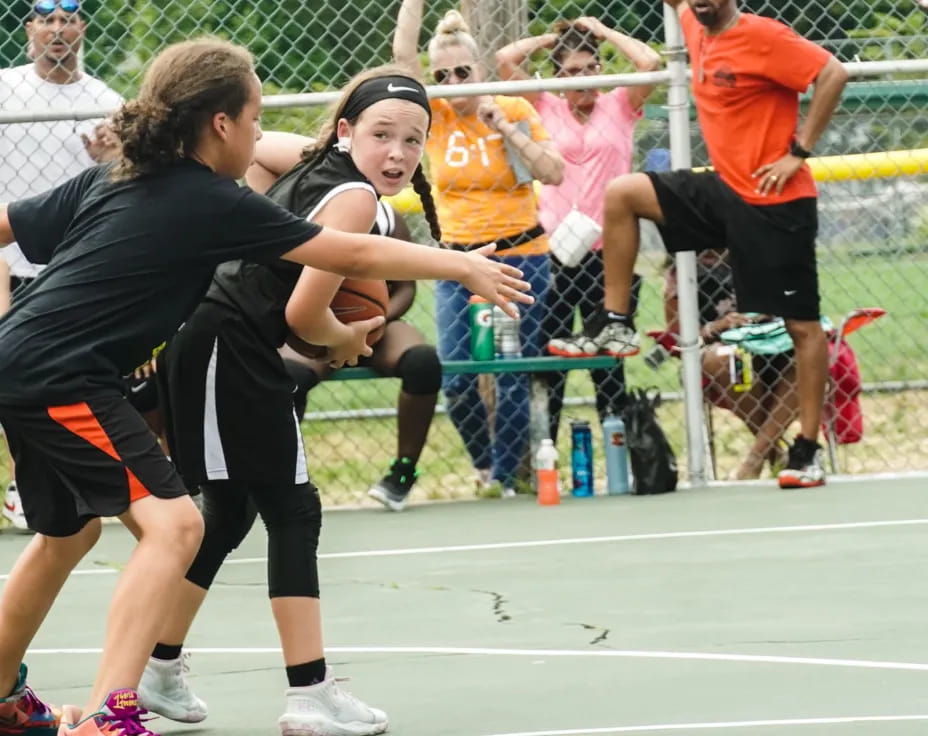 a group of people playing a sport