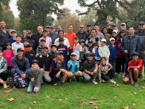 a group of people posing for a photo