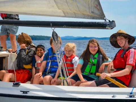 a group of people on a boat