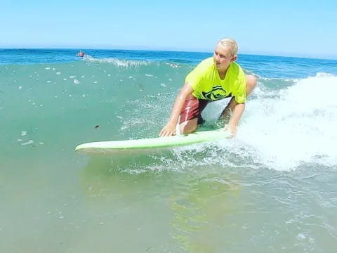 a man surfing on the waves