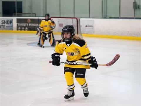 a hockey player on the ice