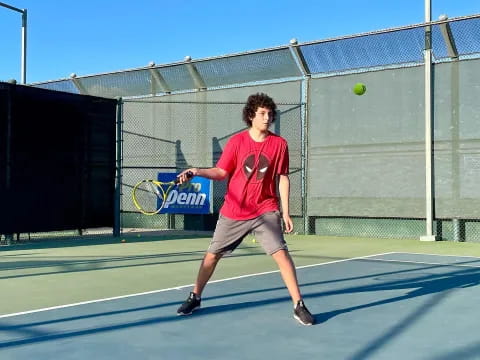 a person playing tennis