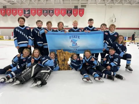 a group of people wearing hockey uniforms