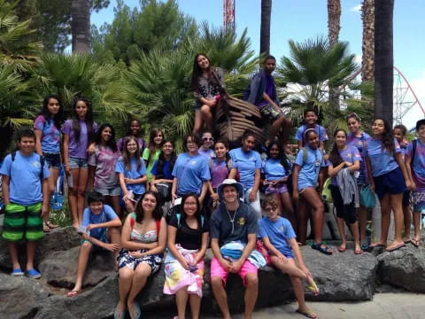 a group of people posing for a photo