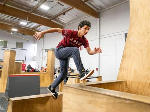 a person riding a skateboard on a ramp