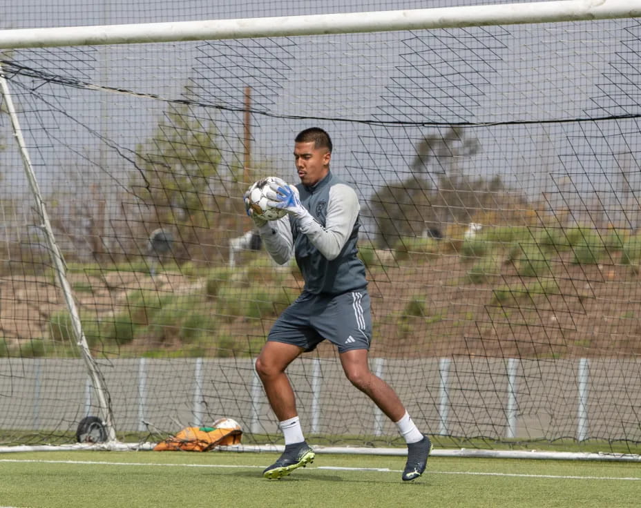 a man playing football