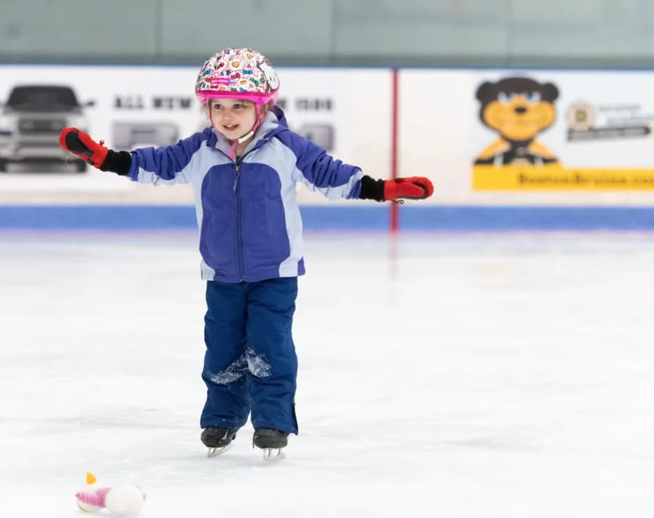 a child on ice skates