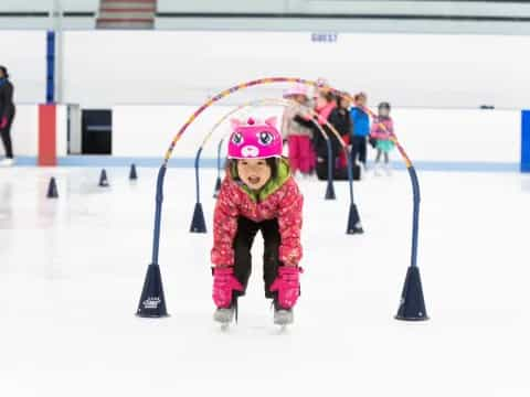 a girl on ice skating