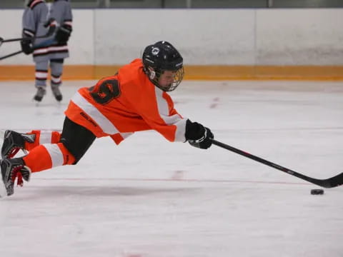 a hockey player on the ice