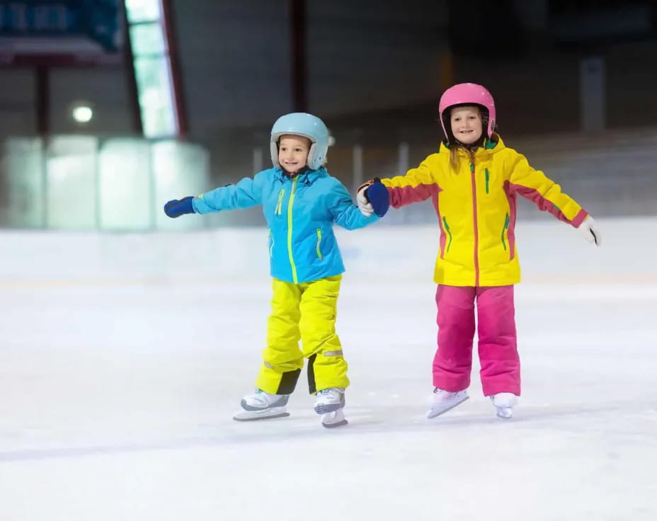 two children on ice