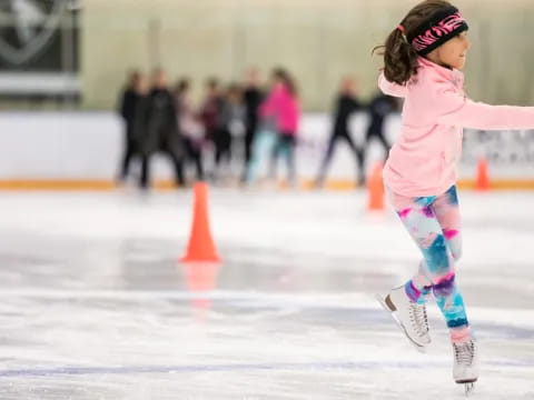 a girl ice skating