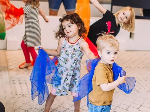 a group of children in a room