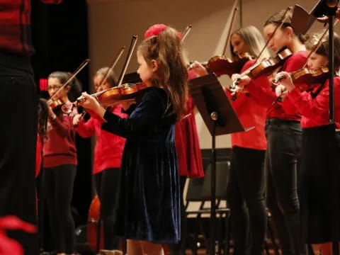 a group of people playing instruments