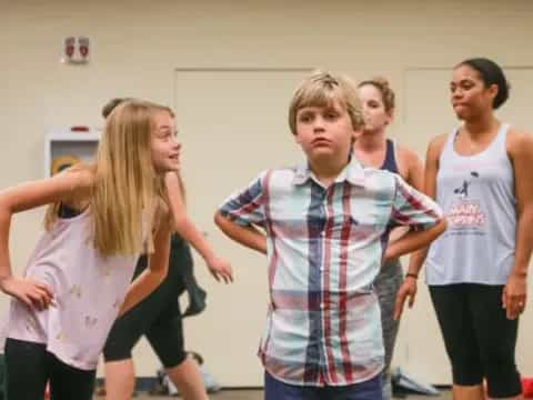 a group of people dancing