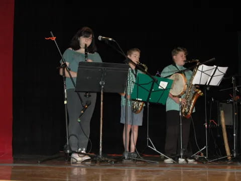 a group of people on a stage