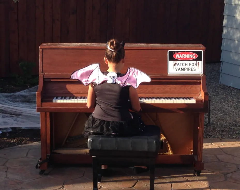 a person playing a piano