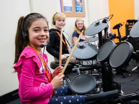 a group of people playing instruments