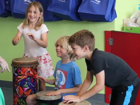 a group of people dancing