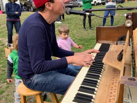 a person playing a piano