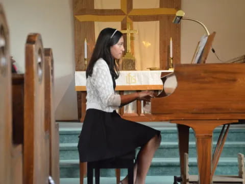 a person playing a piano