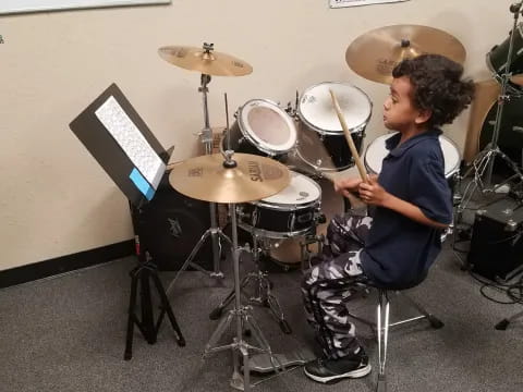 a person playing the drums