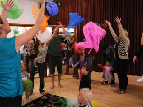 a group of people dancing