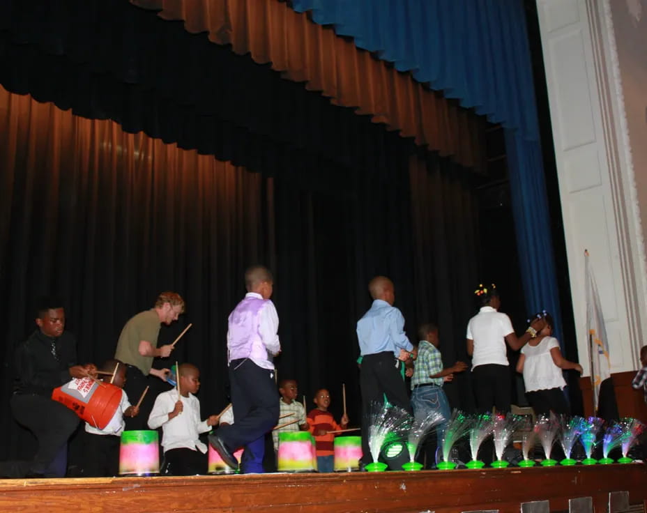 a group of people on a stage