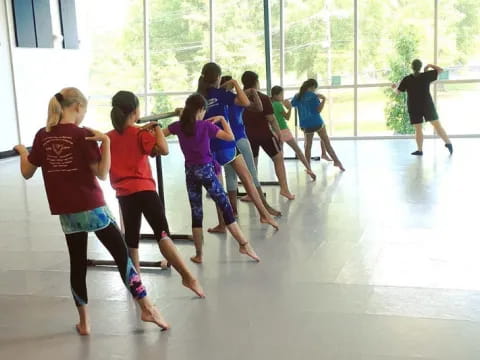 a group of people dancing