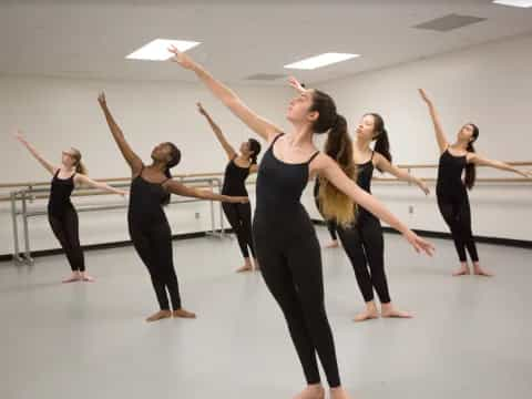 a group of women dancing