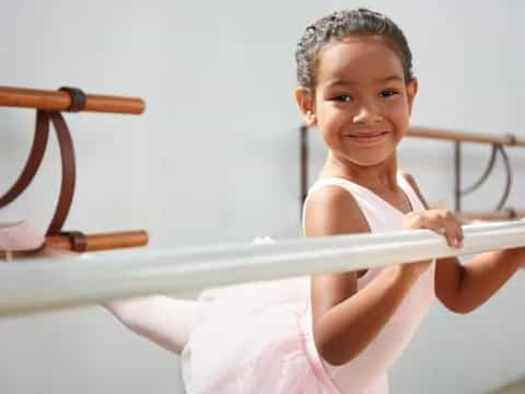 a child on a bar