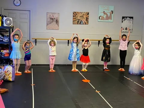 a group of children in a room