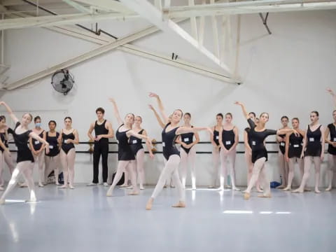 a group of people dancing