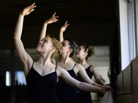 a group of women dancing