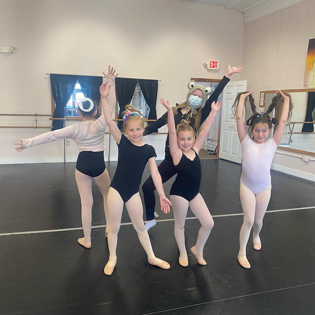 a group of girls dancing