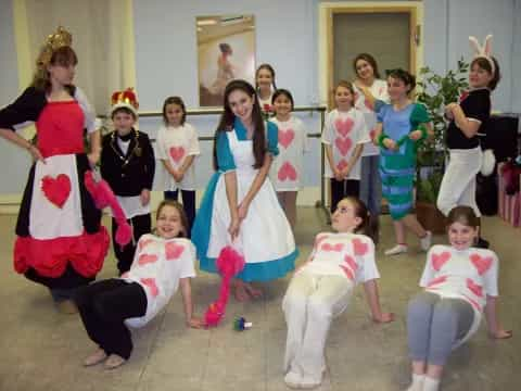 a group of children in a room