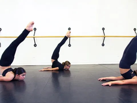 a group of people doing yoga