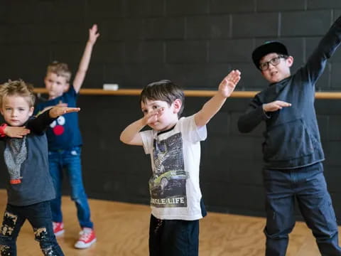 a group of people dancing