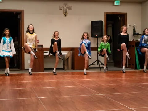 a group of women dancing