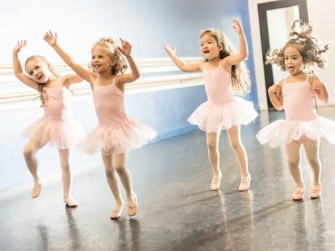 a group of girls dancing