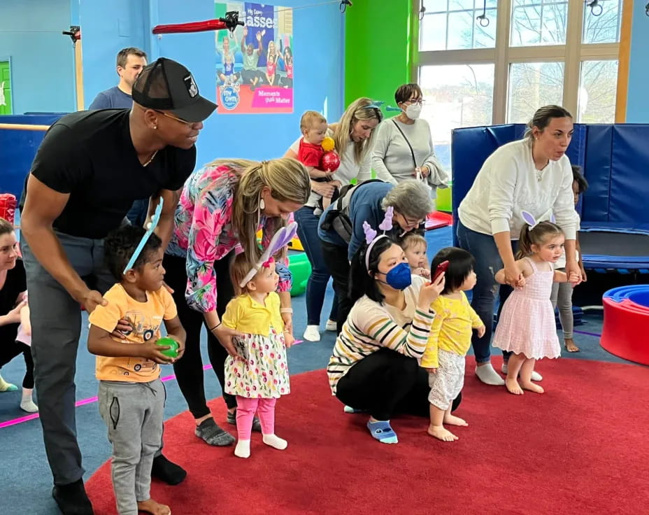 a group of children in a room