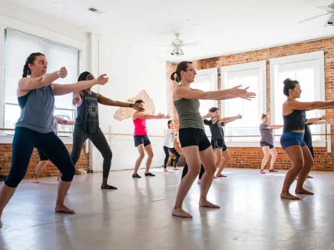 a group of people dancing