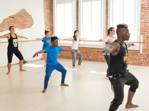 a group of people dancing