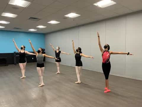 a group of women dancing