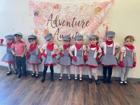 a group of children in uniform