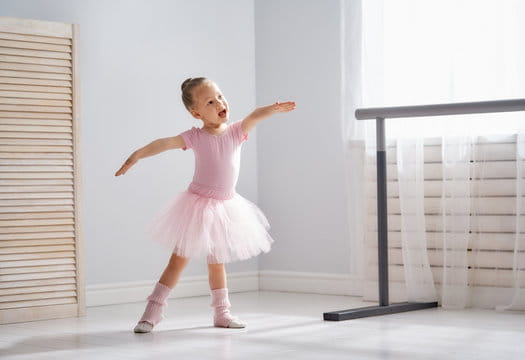 a little girl dancing