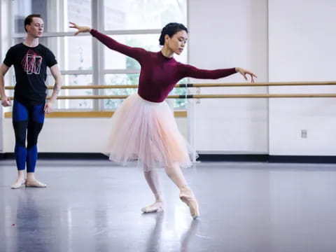 a person dancing in a room